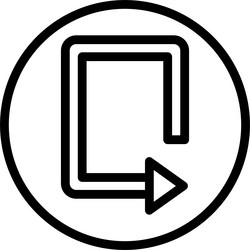 arrow loop right linear style icon design vector image