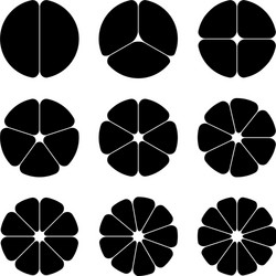 Circular Segment Icons - Pie Slice Shapes vector image