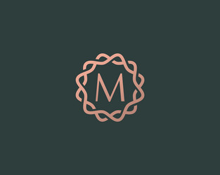 Elegant Monogram Letter M Logo Vector Image