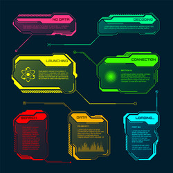 futuristic hud or ui elements sci-fi user vector image