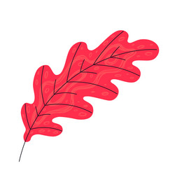Cartoon red maple leaf Royalty Free Vector Image