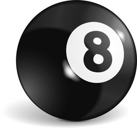 Monochromatic billiard 8 ball with cobra snake Vector Image