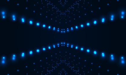 digital abstract technology particle wave in dark vector image