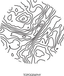 abstract topographic map in a circle form vector image