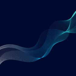 abstract waves with colorful gradient line vector image