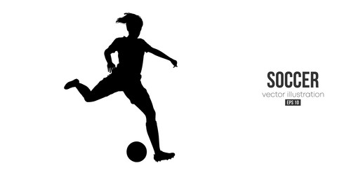 football soccer player woman in action isolated Vector Image