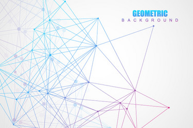 geometric abstract background with connected line vector image