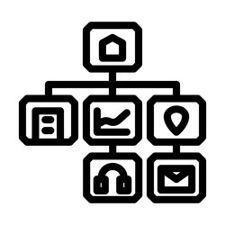 information architecture ux ui design line icon vector image