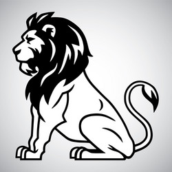 Lion Head Emblem Vector Image