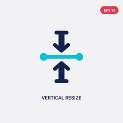 two color vertical resize icon from arrows vector image