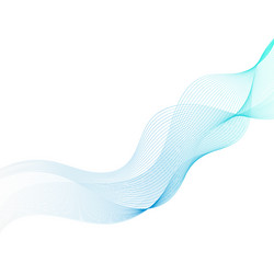 abstract waves with colorful gradient line vector image