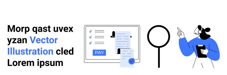 digital payment process with document review vector image