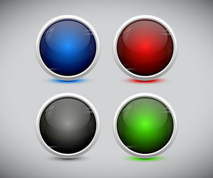 plastic web buttons eps10 vector image