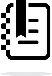 notepad with label simple icon on white background vector image