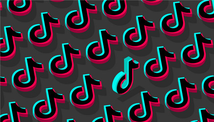 Techtok Pattern Tiktok social network pattern background odessa Vector Image