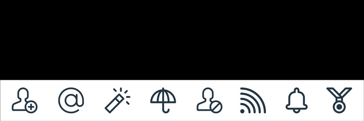 user interface line icons linear set quality vector image