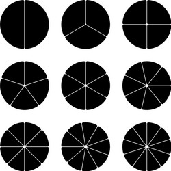 Circle Segment Icons - Pie Chart Style vector image