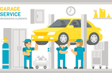 Garage Service Infographic vector image