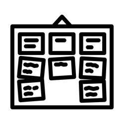 card sorting ux ui design line icon vector image