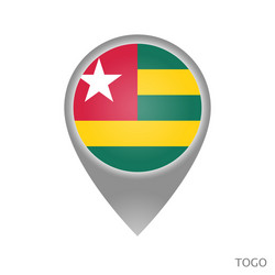 Togo Map Pointer Flag Icon vector image