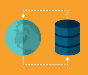 global sphere data center web hosting vector image