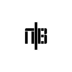 Nb geometric abstract concept logo initial Vector Image