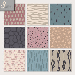 Abstract Dot & Stripe Patterns vector image