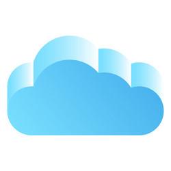 cloud symbol icon shape for computing vector image