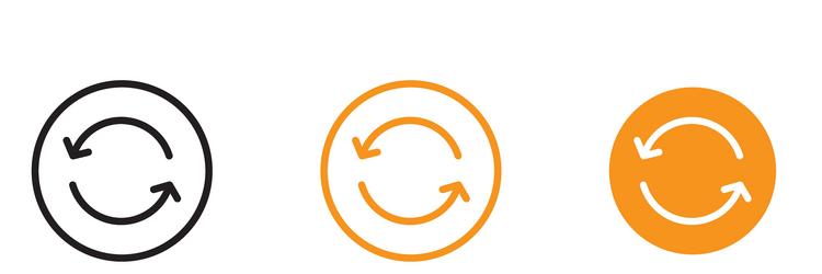 refreshing refresh icon for user interface vector image