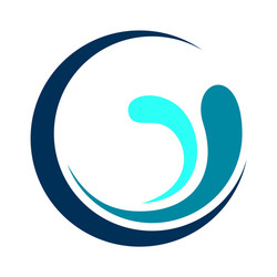 Spiral design logo round creative Royalty Free Vector Image
