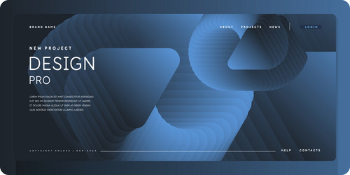 template for the design and placement of text vector image