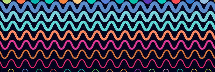 wide rectangular format wavy waving zig-zag vector image