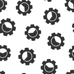 workflow chart icon in flat style gear vector image
