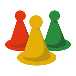 board game pieces vector