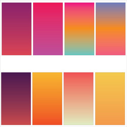 Gradient Color Palette - Soft Tones vector image
