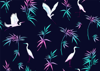 tr neon bird 2 Vector Image