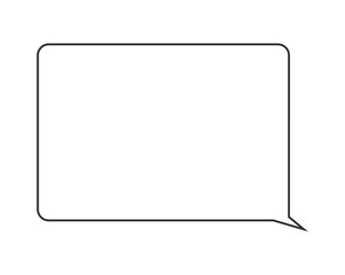 message or speech bubble in outline style empty vector