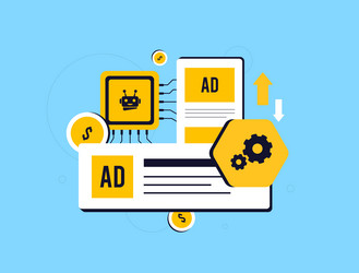 ai-driven ad automation improves ads placement vector image