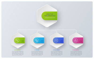 modern style structure chart infographic design vector