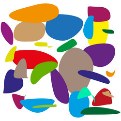 abstract blob color shape group organic random vector image