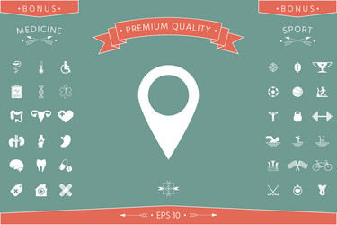 map pointer icon vector image