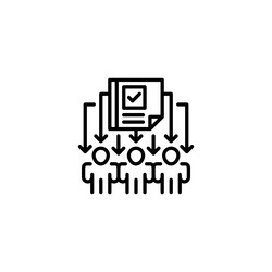 task assignment line icon universal creative vector image