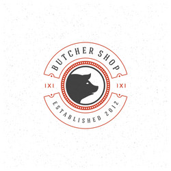 butcher shop design element vector