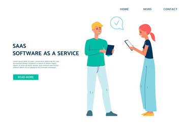 saas software a s service computer technology web vector image