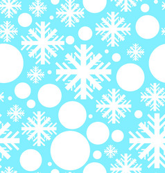 seamless snowflake pattern vector image