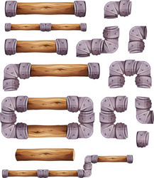 Platform Game UI Elements vector image