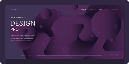 template for the design and placement of text vector image