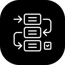 Workflow product development icon with black Vector Image