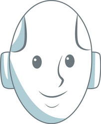 android head smiling technology smart vector image