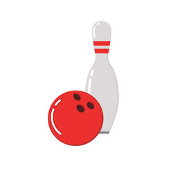 bowling ball skittles vector